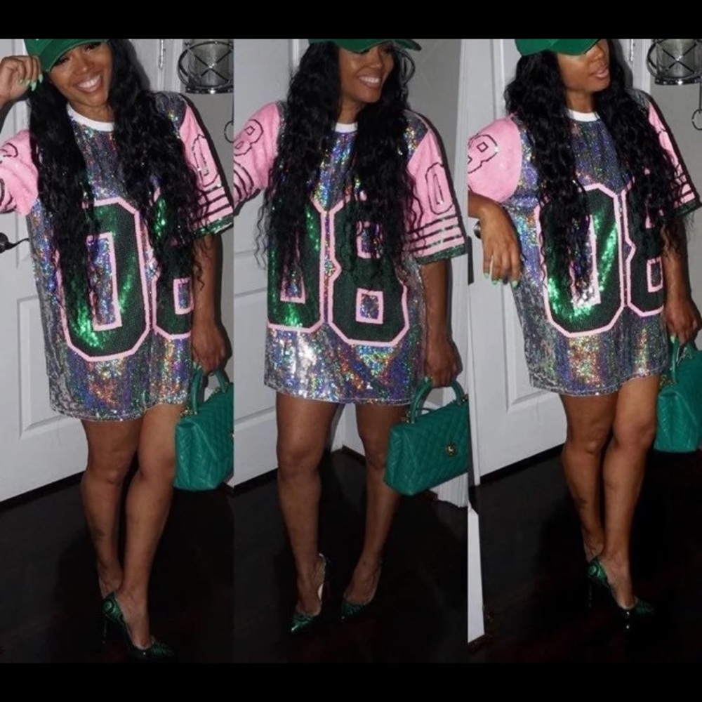 Rasheeda Frost Pressed sequin TShirt Dress😍
